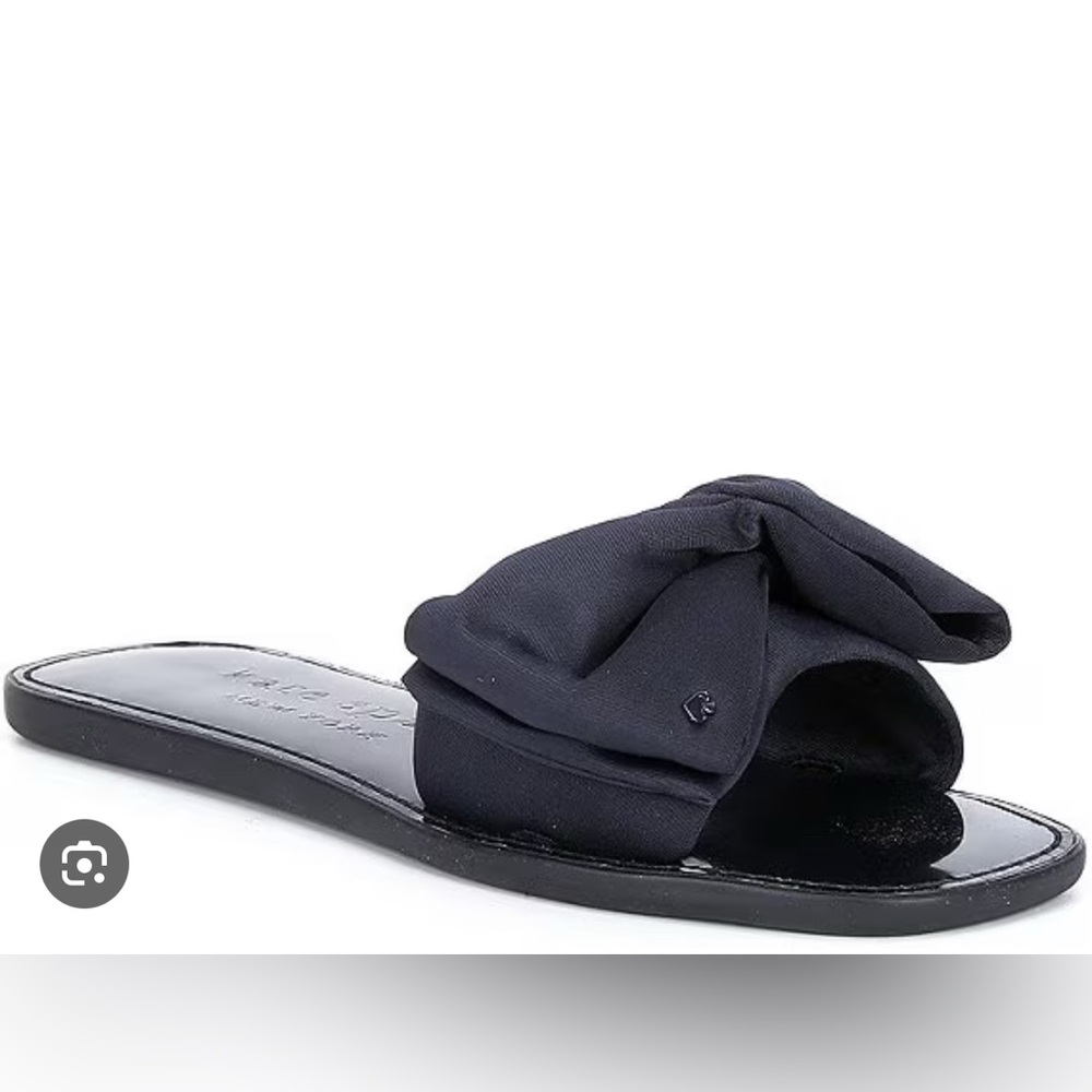Kate Spade navy Bow Slide Sandals